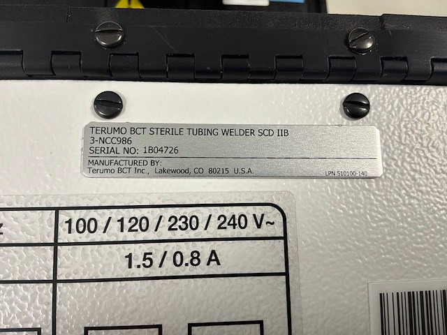 Terumo bct scd iib steriele buislasapparaat - afbeelding 2 van  2