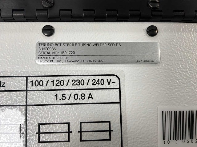 Terumo bct scd iib steriele buislasapparaat - afbeelding 3 van  3