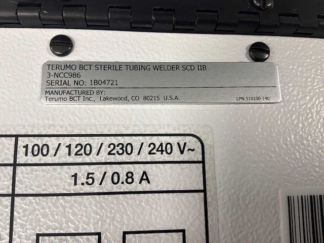 Terumo bct scd iib steriele buislasapparaat - afbeelding 3 van  3
