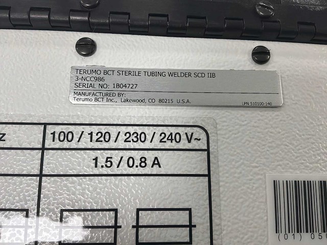 Terumo bct scd iib steriele buislasapparaat - afbeelding 3 van  3