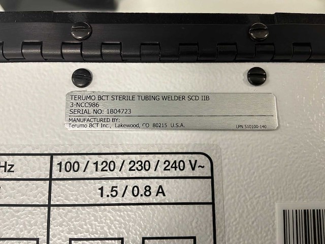 Terumo bct scd iib steriele buislasapparaat - afbeelding 3 van  3