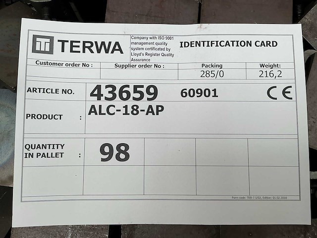 Terwa alc-18-ap alligator koppel anker (98x) - afbeelding 8 van  8