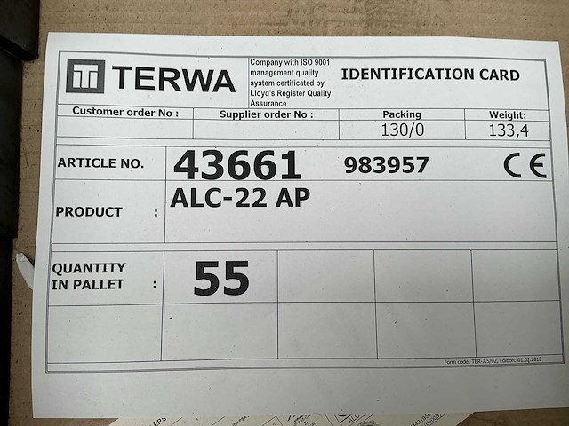 Terwa alc ap 22 alligator koppel anker (55x) - afbeelding 9 van  9