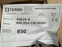 Terwa bsr-m24-120-ss304 huls bevestigingselement (850x) - afbeelding 1 van  1