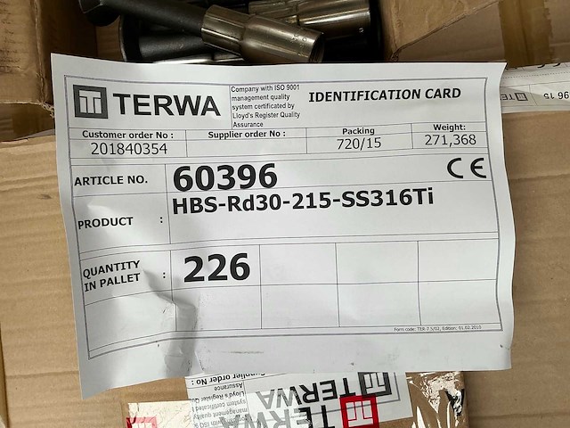 Terwa hbs-rd30-215-ss316ti hbs anker 4000kg (226x) - afbeelding 7 van  7