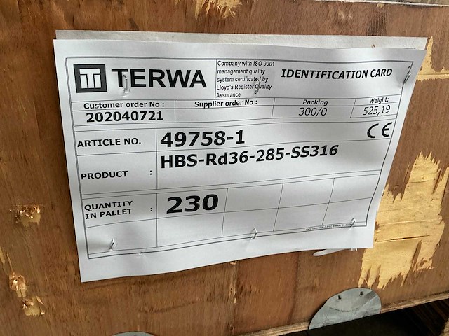 Terwa hbs-rd36-285-ss316 hbs anker 10t (230x) - afbeelding 4 van  4
