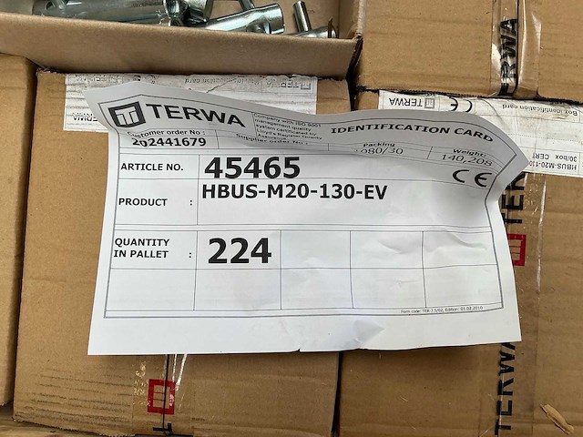 Terwa hbus-m20-130-ev bevestigingselement (224x) - afbeelding 5 van  5