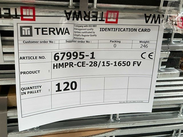 Terwa hmpr-ce-28/15-1650 fv anker rail (120x) - afbeelding 5 van  5