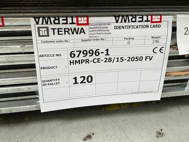 Terwa hmpr-ce-28/15-2050 fv anker rail (120x) - afbeelding 6 van  6