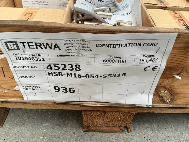 Terwa hsb-m16-054-ss316 vlakke hijshuls (936x) - afbeelding 3 van  3