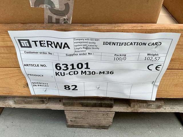 Terwa ku-cd m30-m36 polyurethaan tegelmat (82x) - afbeelding 3 van  3