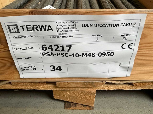 Terwa psa-psc-40-m48-0950 psa-stekanker met psc- metrische bout (34x) - afbeelding 4 van  4