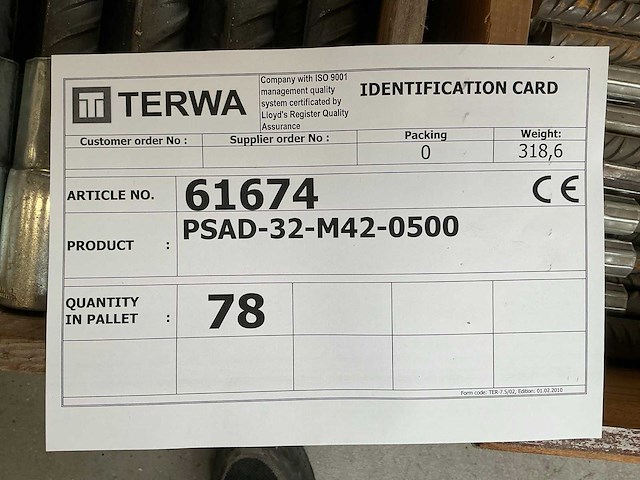 Terwa psad-32-m42-0500 psad dubbele stekanker (78x) - afbeelding 5 van  5