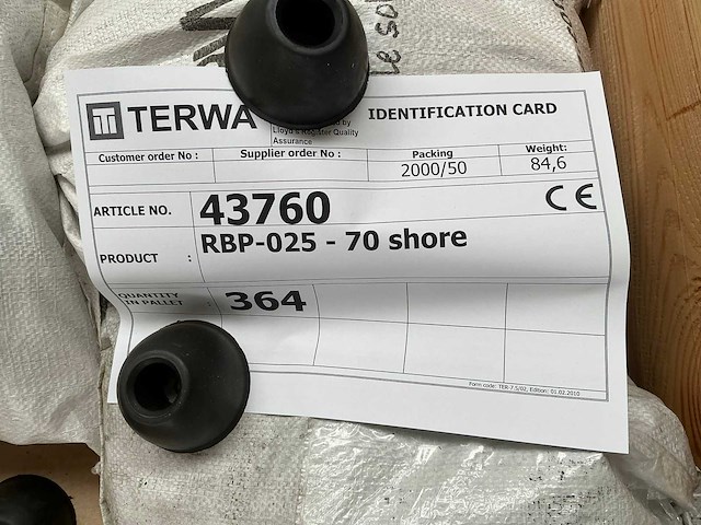 Terwa rbp-025-70 shore rubberen uitsparingsvorm (364x) - afbeelding 4 van  4