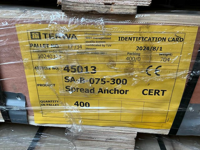 Terwa sa-b-075-300 sprei anker (400x) - afbeelding 6 van  6