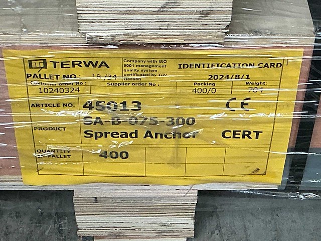 Terwa sa-b-075-300 sprei anker (400x) - afbeelding 6 van  6