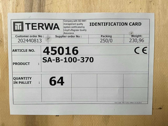 Terwa sa-b-100-370 spreidanker (64x) - afbeelding 6 van  6
