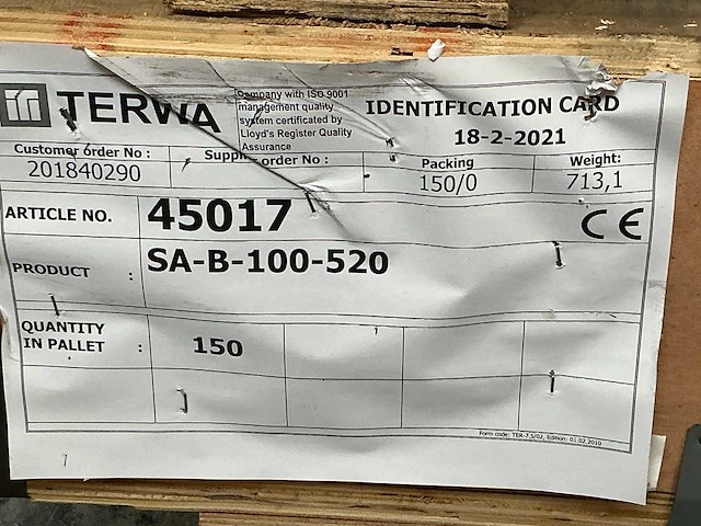 Terwa sa-b-100-520 sprei anker (150x) - afbeelding 6 van  6