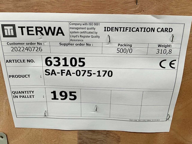 Terwa sa-fa-075-170 platvoet anker (195x) - afbeelding 6 van  6