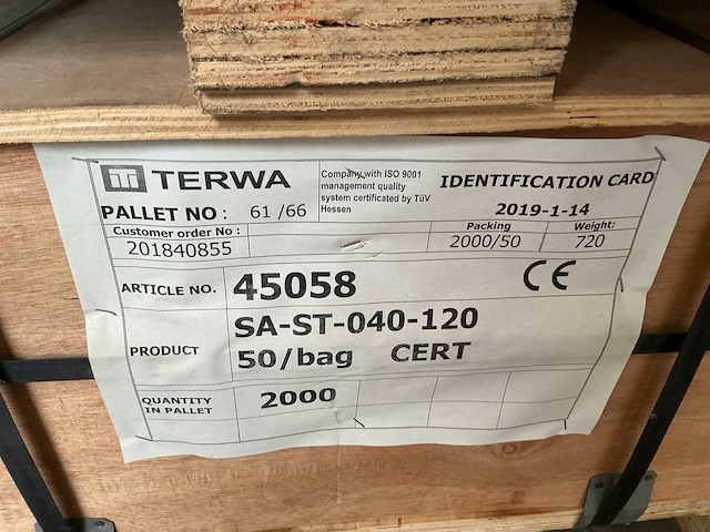 Terwa sa-st-040-120 anker (2000x) - afbeelding 5 van  5