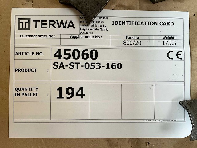 Terwa sa-st-053-160 anker (194x) - afbeelding 7 van  7