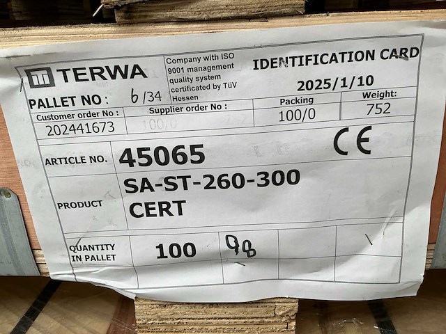 Terwa sa-st-260-300 anker (100x) - afbeelding 7 van  7