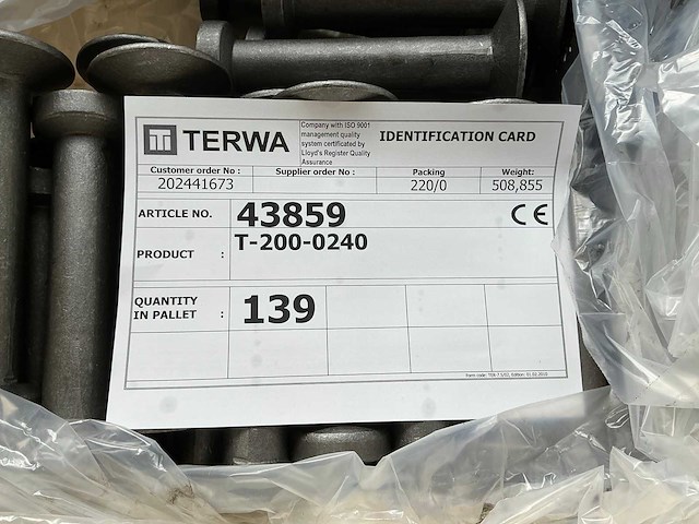 Terwa t-200-240 t-slotanker (139x) - afbeelding 5 van  5