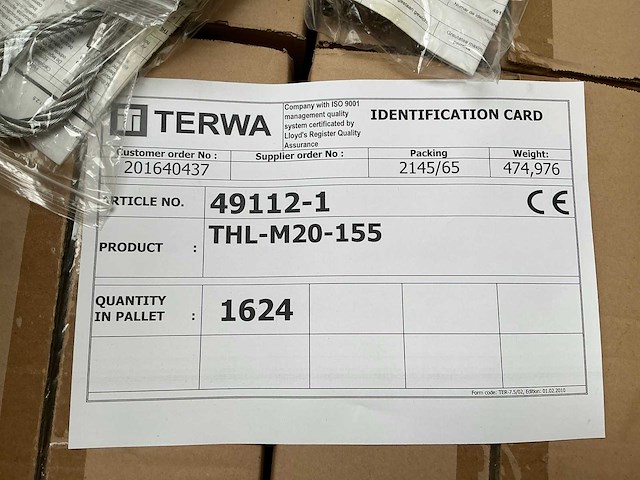 Terwa thl-m20-155 hijslus met schroefdraad (1624x) - afbeelding 5 van  5