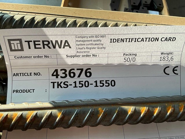 Terwa tks en tse beton wapeningsstaal slotanker (87x) - afbeelding 4 van  4