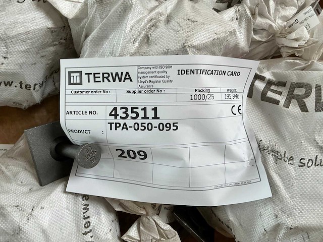 Terwa tpa-50-95 tpa-anker (209x) - afbeelding 5 van  5