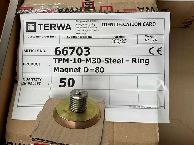 Terwa tpm-10 magneet (126x) - afbeelding 3 van  6