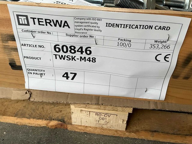 Terwa twsk-m48 wapeningsstaal koppelstuk (47x) - afbeelding 5 van  5