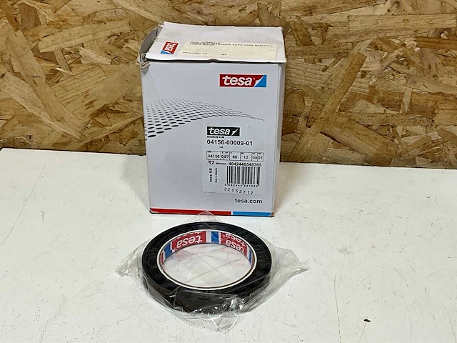 Tesa maskeertape 66mtr 12mm rood (12x) - afbeelding 1 van  3
