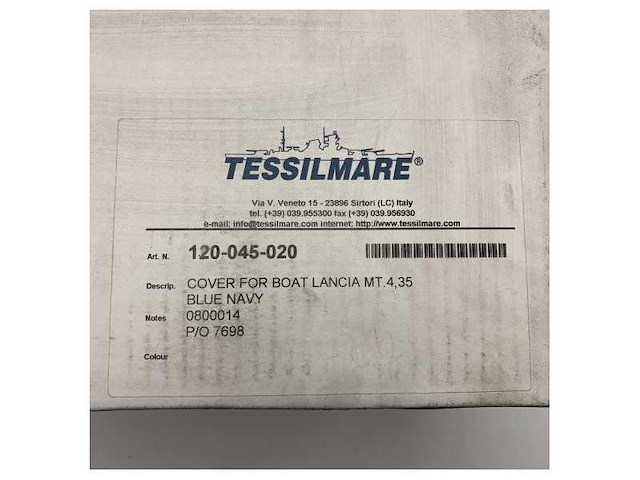 Tesssilmare open boat mooring cover 450 x 190-120-045-020 - afbeelding 3 van  4