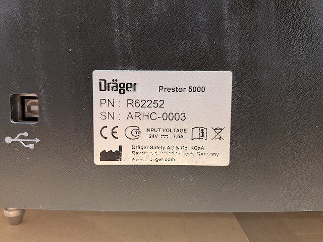 Testapparatuur ademluchtbescherming, dräger, prestor 5000, 2024 - afbeelding 14 van  16