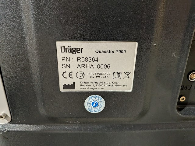 Testapparatuur ademluchtbescherming, dräger, quaestor 7000 - afbeelding 10 van  10