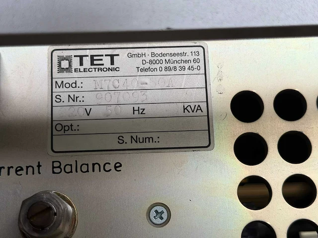 Tet electronics - - m7c 40-50a - laboratoriumvoeding - afbeelding 6 van  7