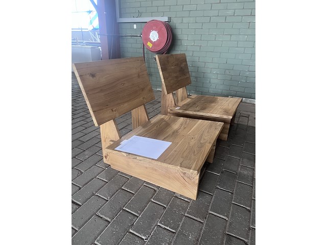 Thar loungeset (2x stoel en 1x bank), raw materials, bruin - afbeelding 1 van  7
