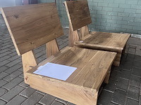 Thar loungeset (2x stoel en 1x bank), raw materials, bruin - afbeelding 1 van  7