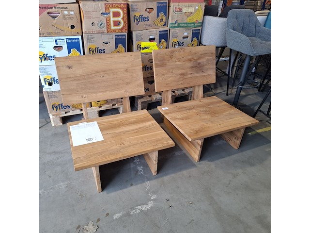 Thar loungeset (2x stoel en 1x bank), raw materials, bruin - afbeelding 3 van  7