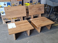 Thar loungeset (2x stoel en 1x bank), raw materials, bruin - afbeelding 3 van  7