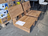 Thar loungeset (2x stoel en 1x bank), raw materials, bruin - afbeelding 4 van  7