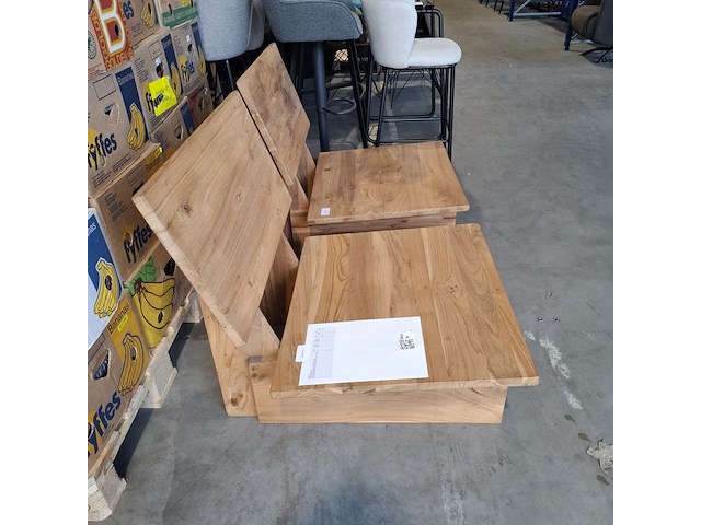 Thar loungeset (2x stoel en 1x bank), raw materials, bruin - afbeelding 5 van  7