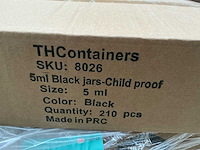 Thcontainers 5ml black jars-child prof (19000x) - afbeelding 5 van  9