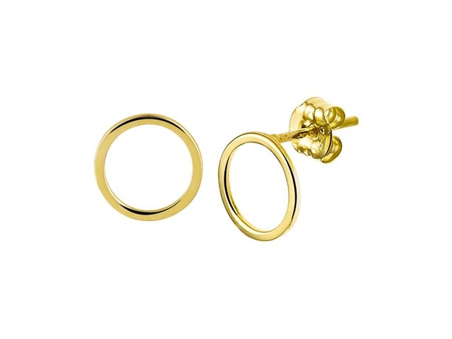 The jewelry collection oorknoppen cirkel geelgoud - afbeelding 1 van  2