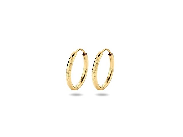 The jewelry collection oorringen ronde buis geelgoud - afbeelding 2 van  2