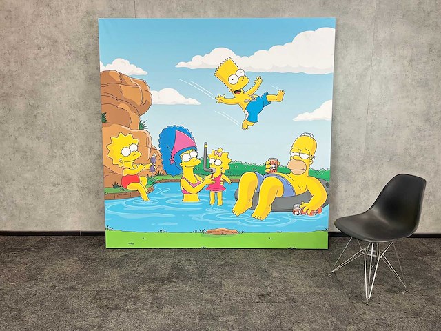 The simpsons - canvas op doek 200x200 - afbeelding 1 van  7