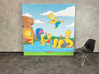 The simpsons - canvas op doek 200x200