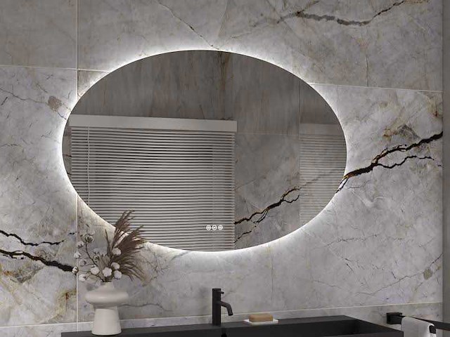 Thebalux m121200 spiegel met anticondens verwarming en verlichting - afbeelding 1 van  3