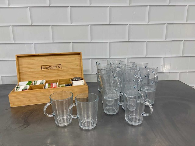 Thee - glas (23x) + theekist - afbeelding 2 van  4